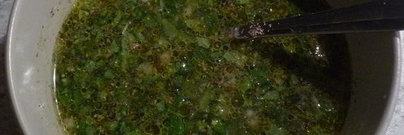 спагетти с цукини и миндально-чесночным соусом