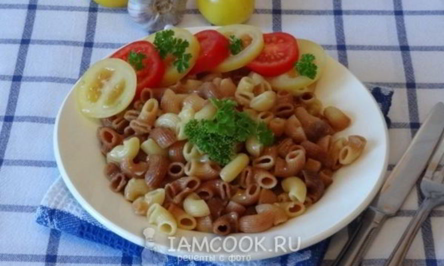 Рецепт жареных макарон