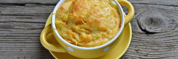 морковно-картофельное пюре с сыром