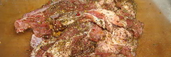 баранина на кости в травах