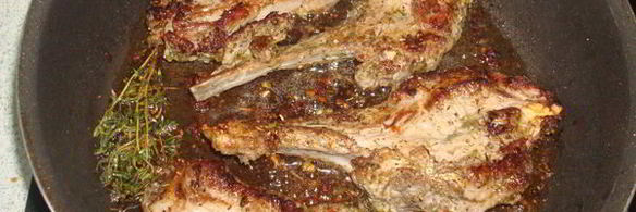 баранина на кости в травах