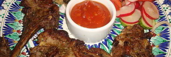 баранина на кости в травах