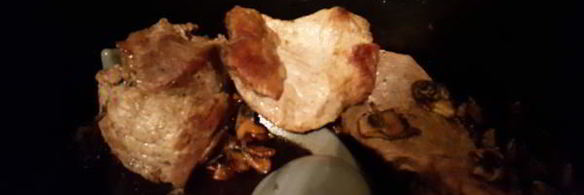 говядина с шампиньонами в мультиварке