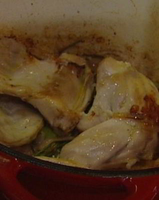 Кролик с розмарином в белом вине