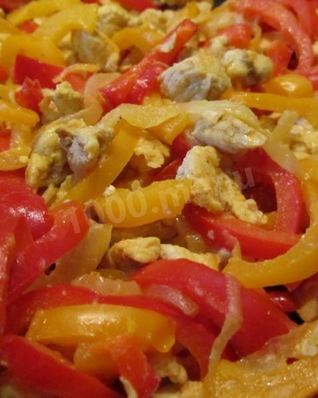 Куриная грудка с болгарским перцем