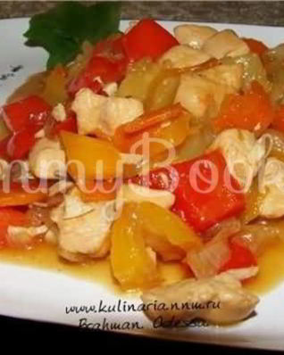 Куриное филе в кисло-сладком соусе
