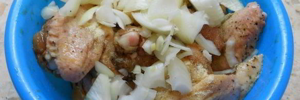 куриные крылышки с мандаринами запеченные в рукаве