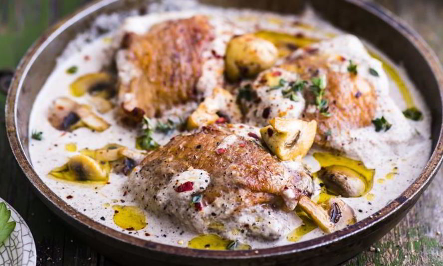 Рецепт курицы с шампиньонами