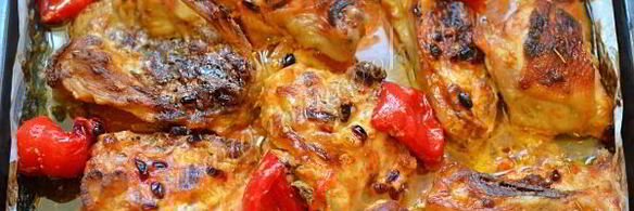 курица в духовке с тыквой