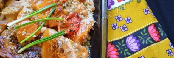 курица в духовке с тыквой