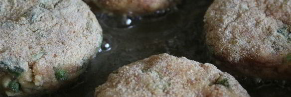 мясные биточки с картофелем и черемшой