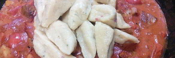 паприкаш с мясом и ньокками