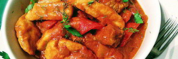 паприкаш с мясом и ньокками