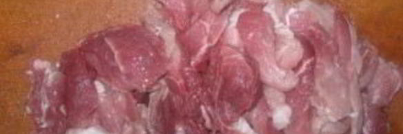 свинина с баклажанами и кабачками