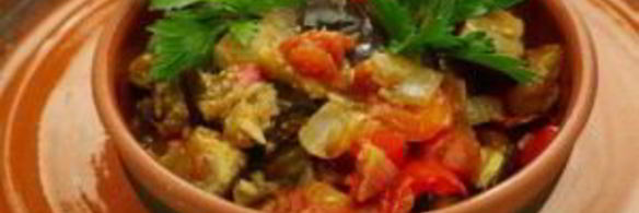 свинина с баклажанами и кабачками