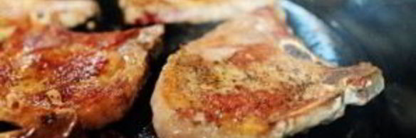 свиные отбивные с ананасом и рисом