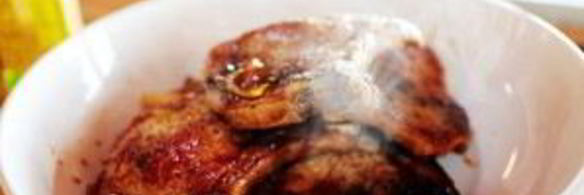 свиные отбивные с ананасом и рисом