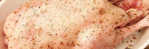 запеченный гусь с фруктами