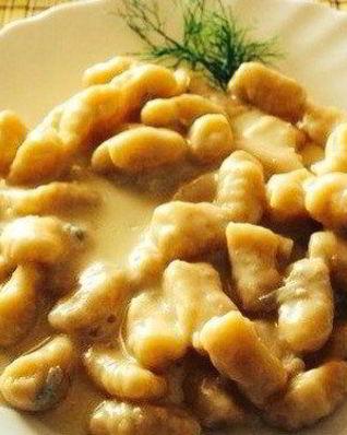 Ньокки со сливочно-грибным соусом