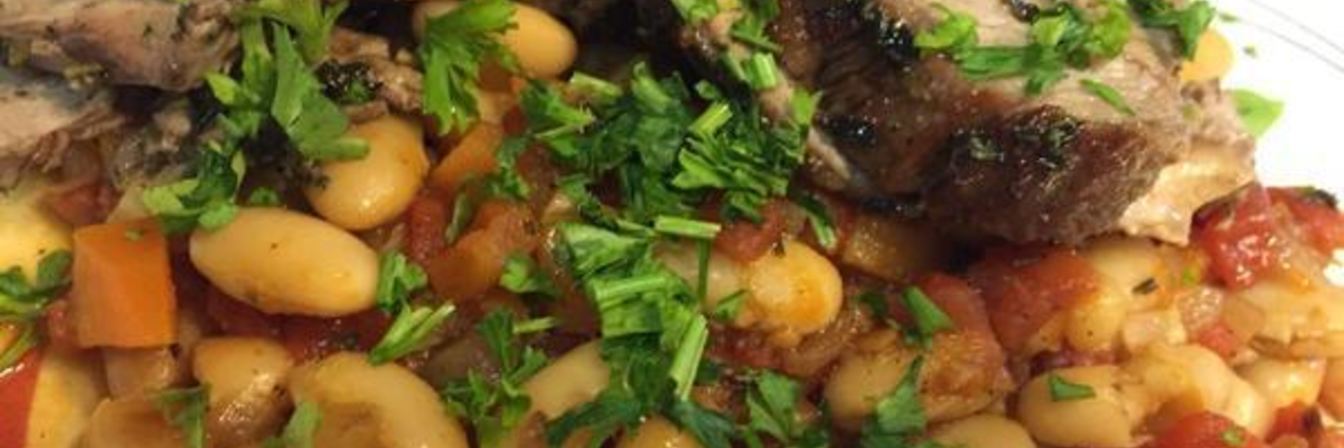 Фасоль с овощами