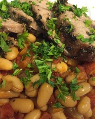 Фасоль с овощами