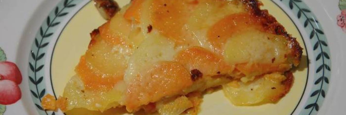 Гратен из двух видов картофеля