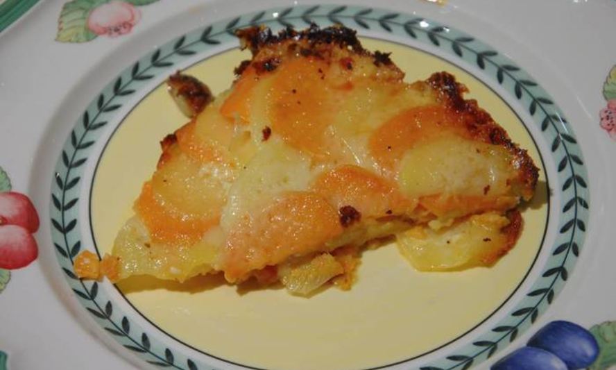 Рецепт гратен иза двуха видова картофели