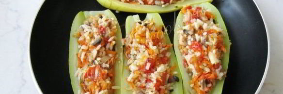 кабачки фаршированные рисом и грибами