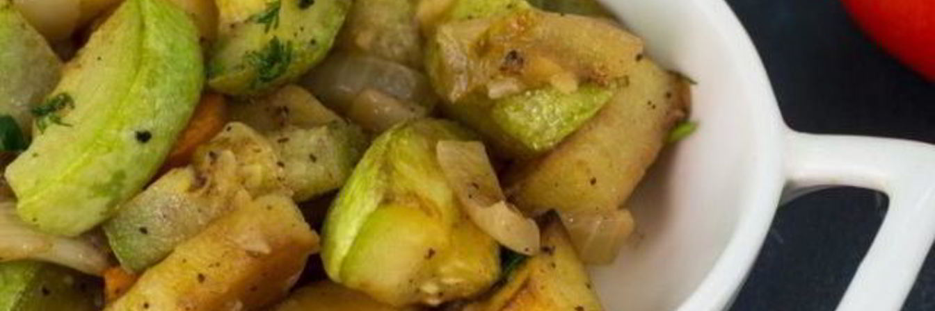 Кабачки, жаренные с картофелем