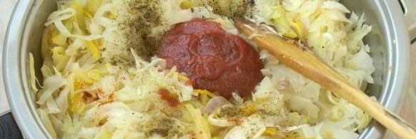 капуста тушеная с кабачками