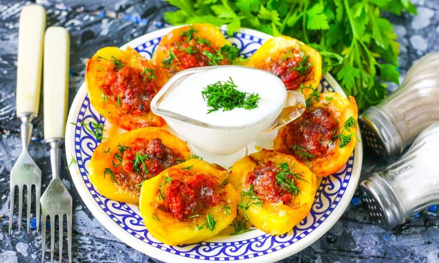 Рецепт картофеля фаршированного фаршем в духовке