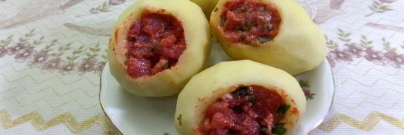 картошка фаршированная свининой