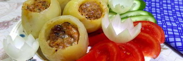 картошка фаршированная свининой