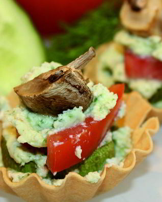 Корзиночки с запеченными овощами