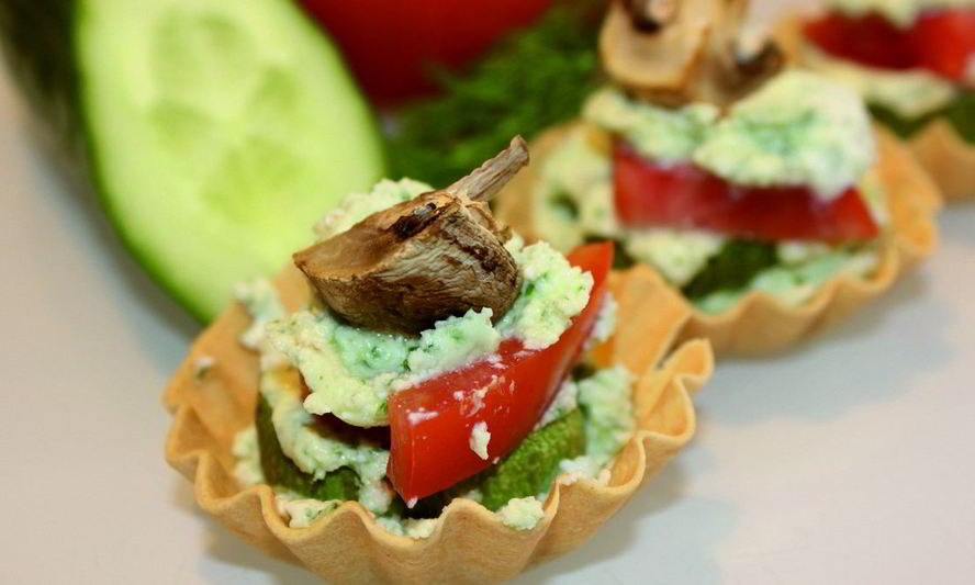 Рецепт корзиночек с запеченными овощами