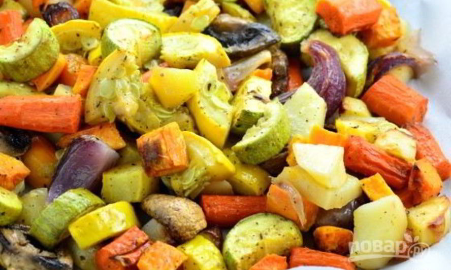 Рецепт овощей в духовке