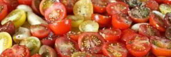 помидоры-черри со специями, сушеные в духовке