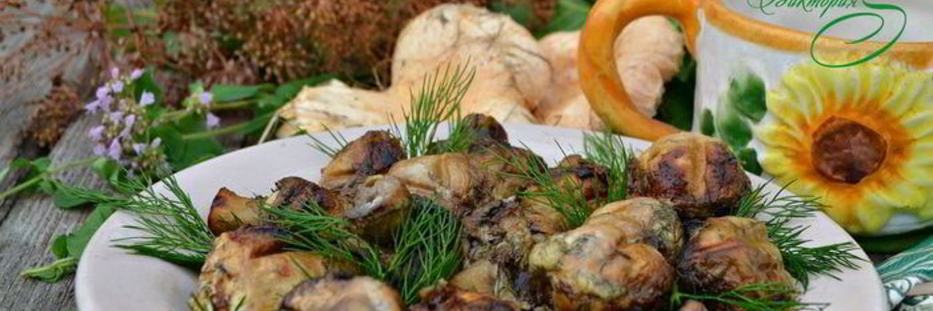 Шампиньоны на гриле