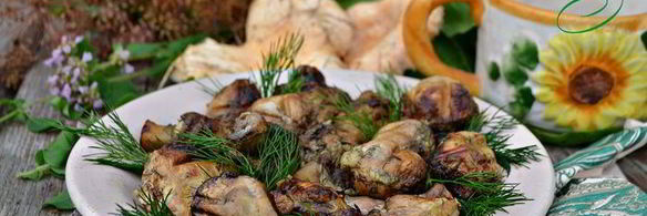 шампиньоны на гриле