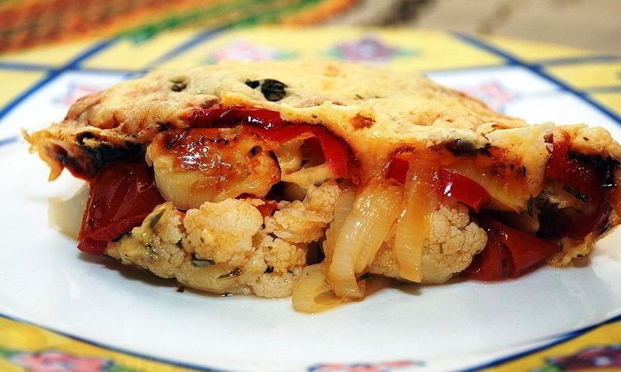 Рецепт цветной капусты с помидорами в духовке