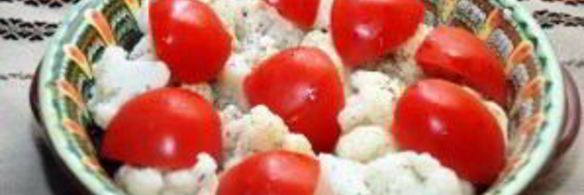 цветная капуста с помидорами в духовке