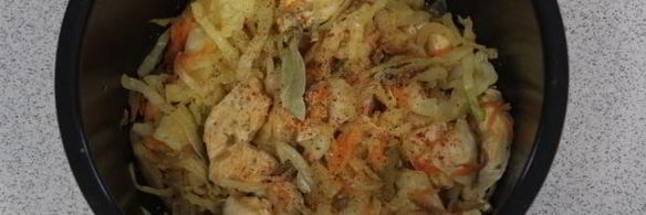 тушеная капуста с мясом в мультиварке