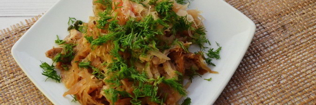 Тушеная капуста с мясом