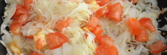 тушеная капуста с мясом