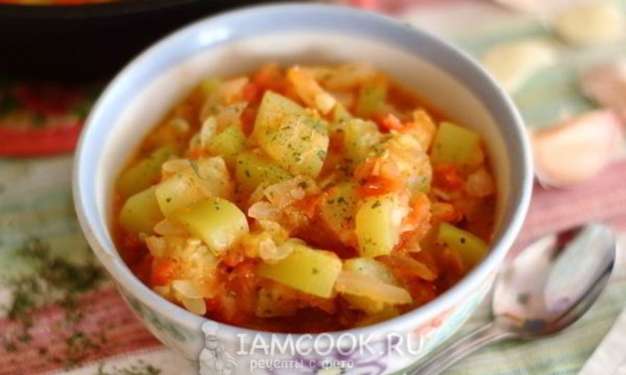 Рецепт тушеных кабачков с помидорами