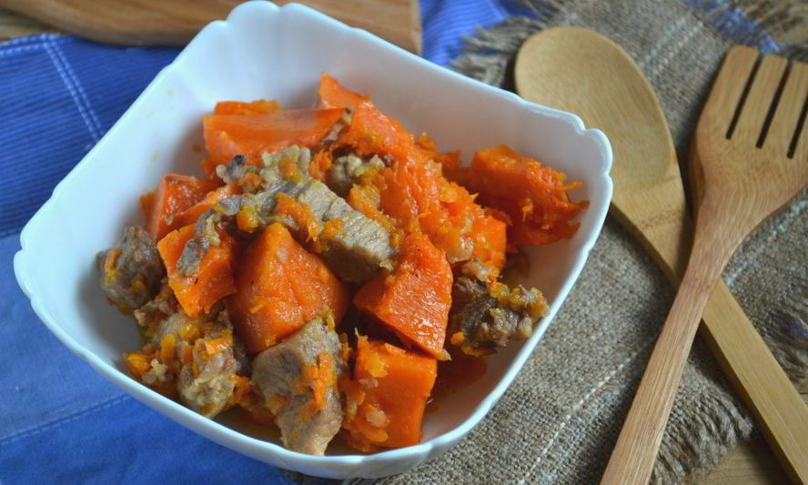 Рецепт тыквы в духовке с мясом