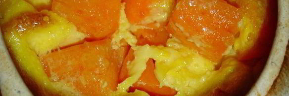 тыква, запеченная с яйцами в горшочках