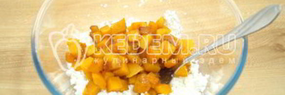 запеченная тыква с творогом