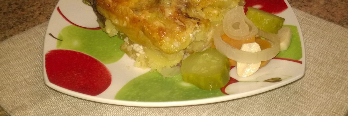 Запеченный картофель с грибами