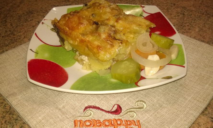 Рецепт запеченного картофеля с грибами